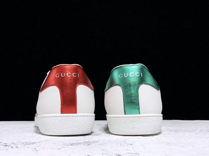 G*u*i ace embroidered low-top sneaker white with logo