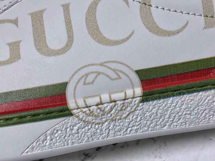 G*u*i ace embroidered low-top sneaker white with logo
